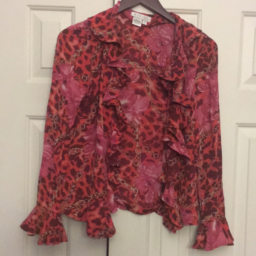 😍 2/$29 Gallia top size 6 100% silk